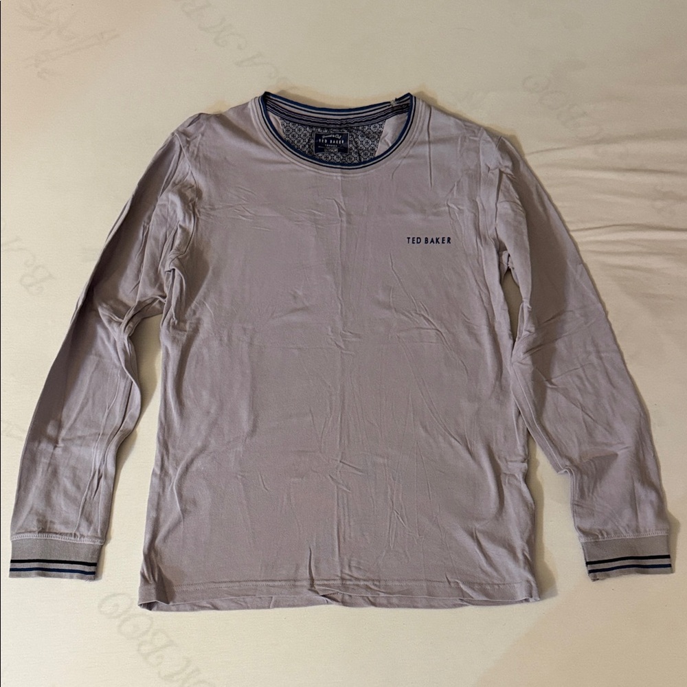 Ted Baker Men's Taupe Long Sleeve Tee